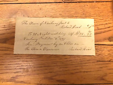 Colonial  Manuscript Document, 1797  Newbury Port  Pay for 35 Nights of Watching picture