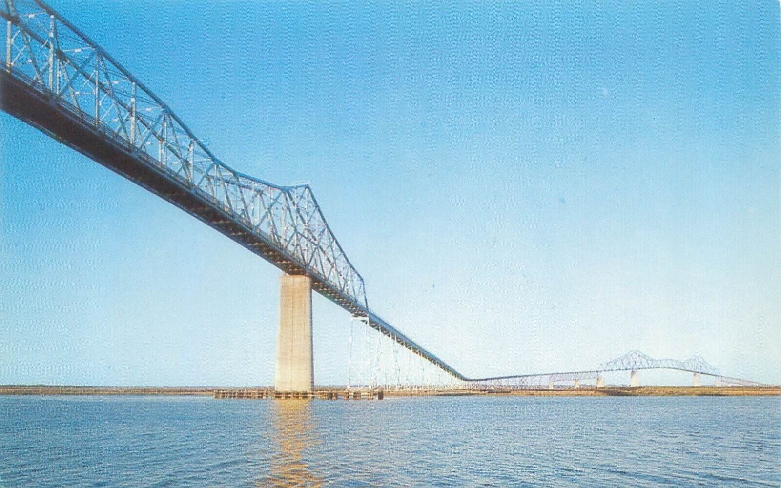 Charleston South Carolina Cooper River Bridge Postcard Unused