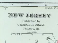 Vintage 1904 NEW JERSEY Map 14
