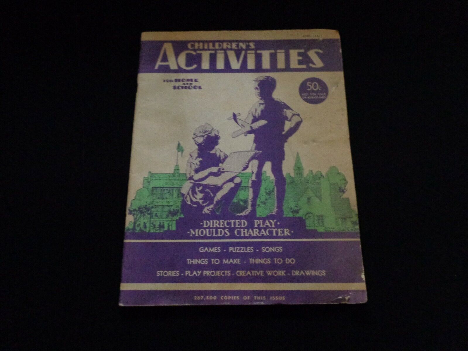 Children\'s Activities Magazine Games Puzzles Stories Drawings Songs April 1943  