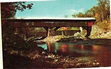 Vintage Postcard- THE TAFTSVILLE COVERED BRIDGE, OTTAUQUECHEE RIVER, VT. picture