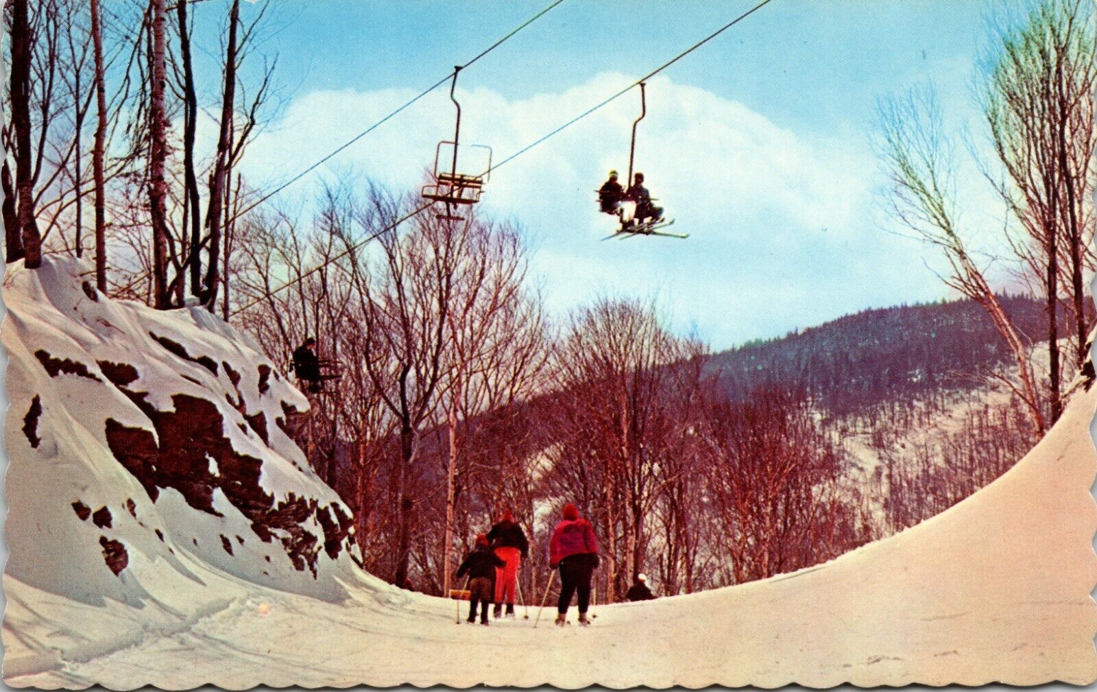Little Spruce Peak Ski Resort Stowe Vermont Vintage Postcard