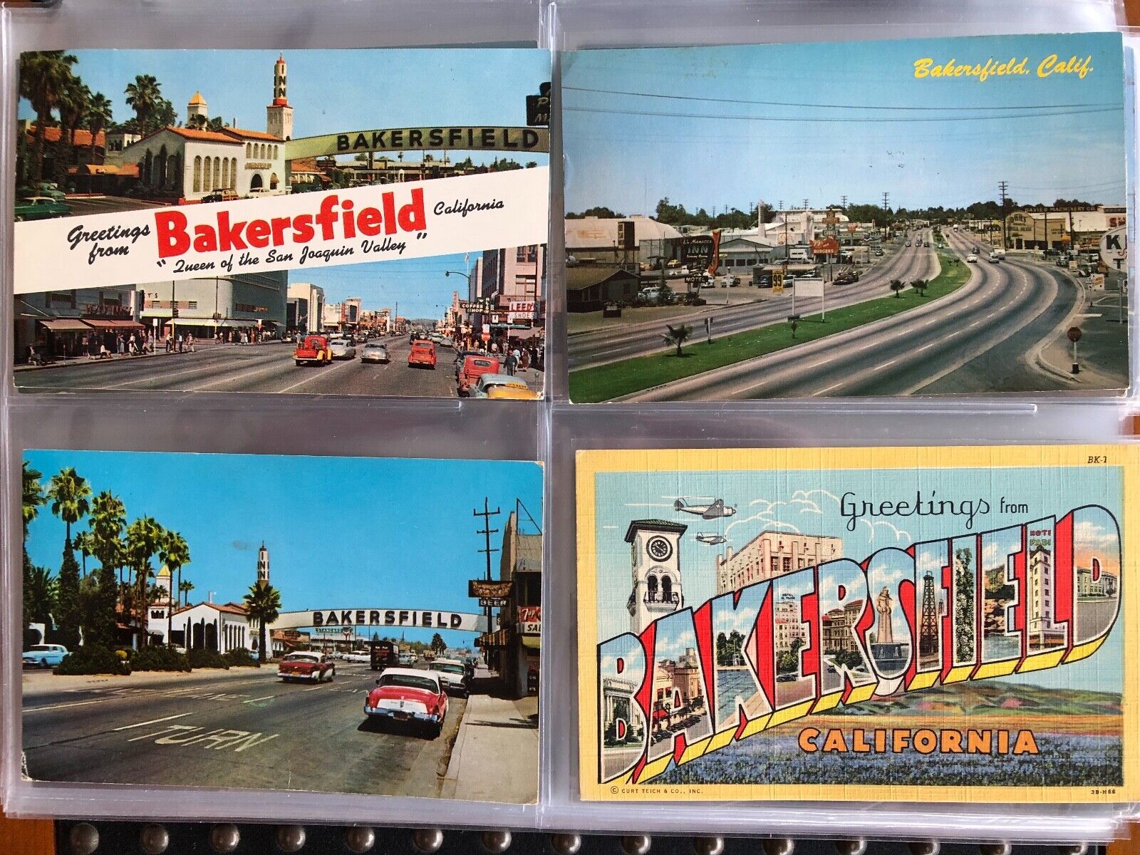 [302] Bakersfield California Postcards [All Postally Used] & More