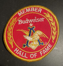 VINTAGE EMBROIDER PATCH “Budweiser Hall Of Fame Member” picture