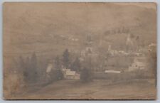 RPPC Postcard Town View Meeting House Cemetery on Right Strafford Vermont *C5298 picture