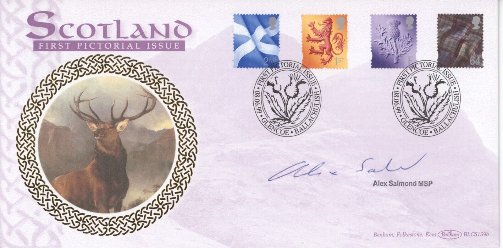 SCOTLAND First Day Cover 1999 CERTIFIED SIGNED ALEX SALMOND