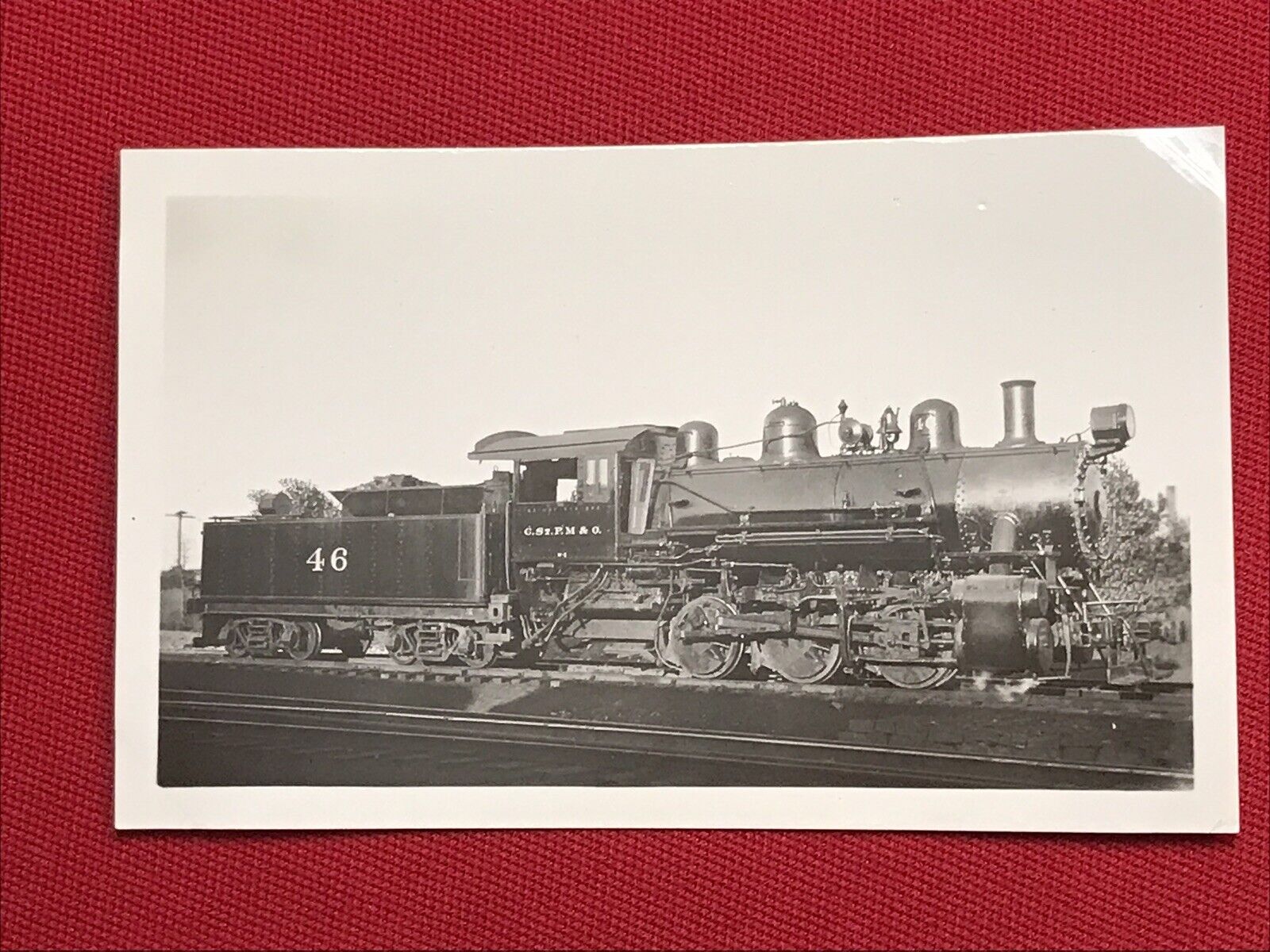 Chicago St Paul Minneapolis & Omaha Railway Locomotive 46 Antique Photo 
