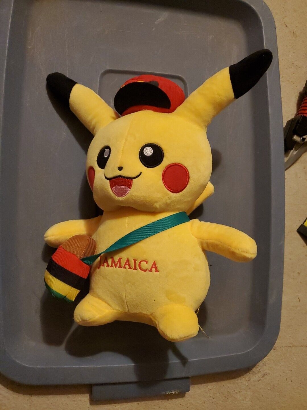 RARE Pokémon Jamaica PIKACHU Plush Toy Doll Rasta No Problem 12\