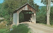 Waitsfield VT Vermont, Old Covered Wooden Bridge, Vintage Postcard picture