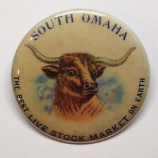 South Omaha Livestock Market Advertising Pocket Mirror Vintage Style picture