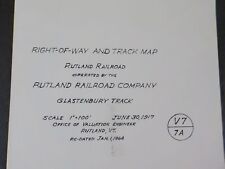 Map Right of Way and Track Map Rutland Railroad Glastenbury Track 1917-1964 Fold picture
