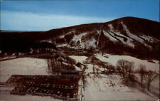 Pittsfield Massachusetts Bousquet Ski Area aerial winter snow vintage postcard picture