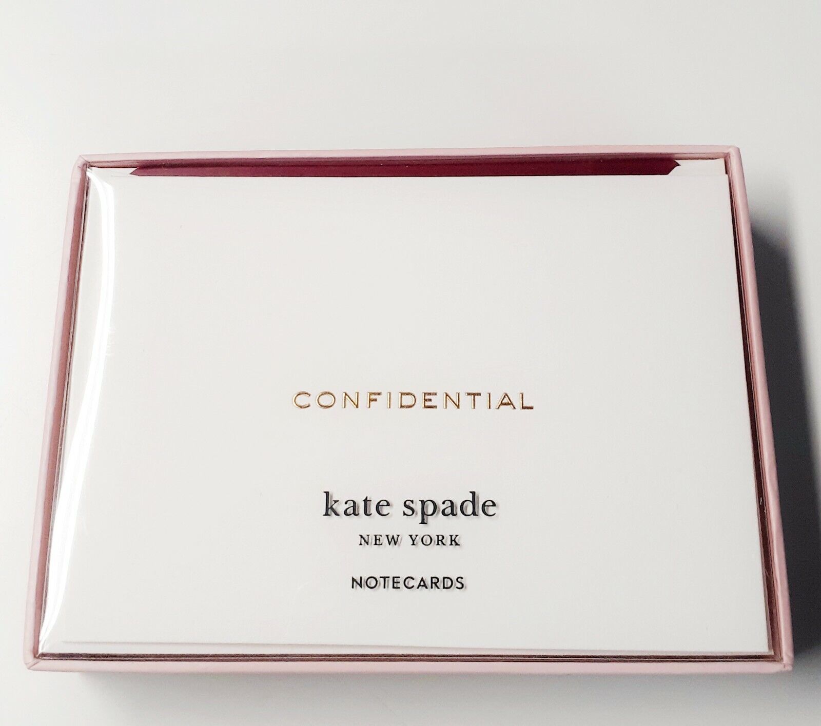 Kate Spade New York Confidential Card Set of 10 Purple Gold New in Box