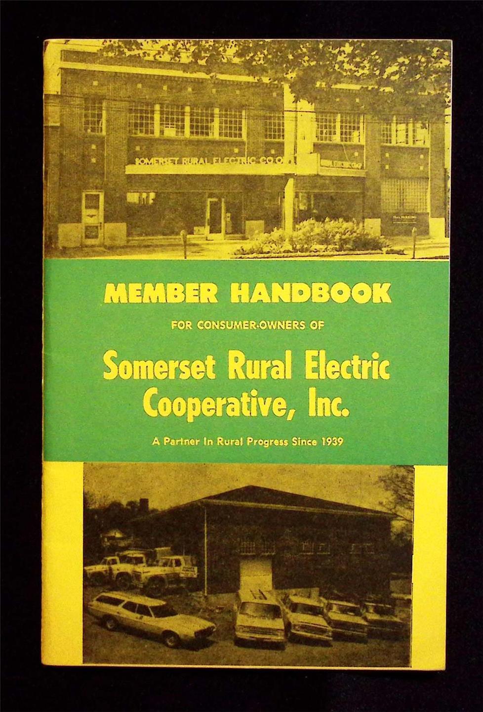 Somerset Rual Electric Cooperative Inc  MEMBER Handbook  NRECA   REC 1970\'s  PA 