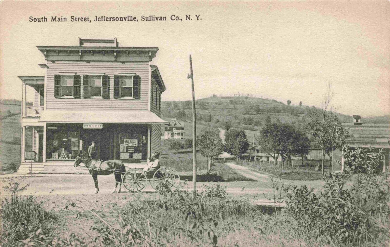 A View Of A.M. Tohler\'s Store, South Main Street, Jeffersonville, New York NY