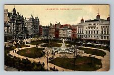 London United Kingdom, Leicester Square, Vintage Postcard picture
