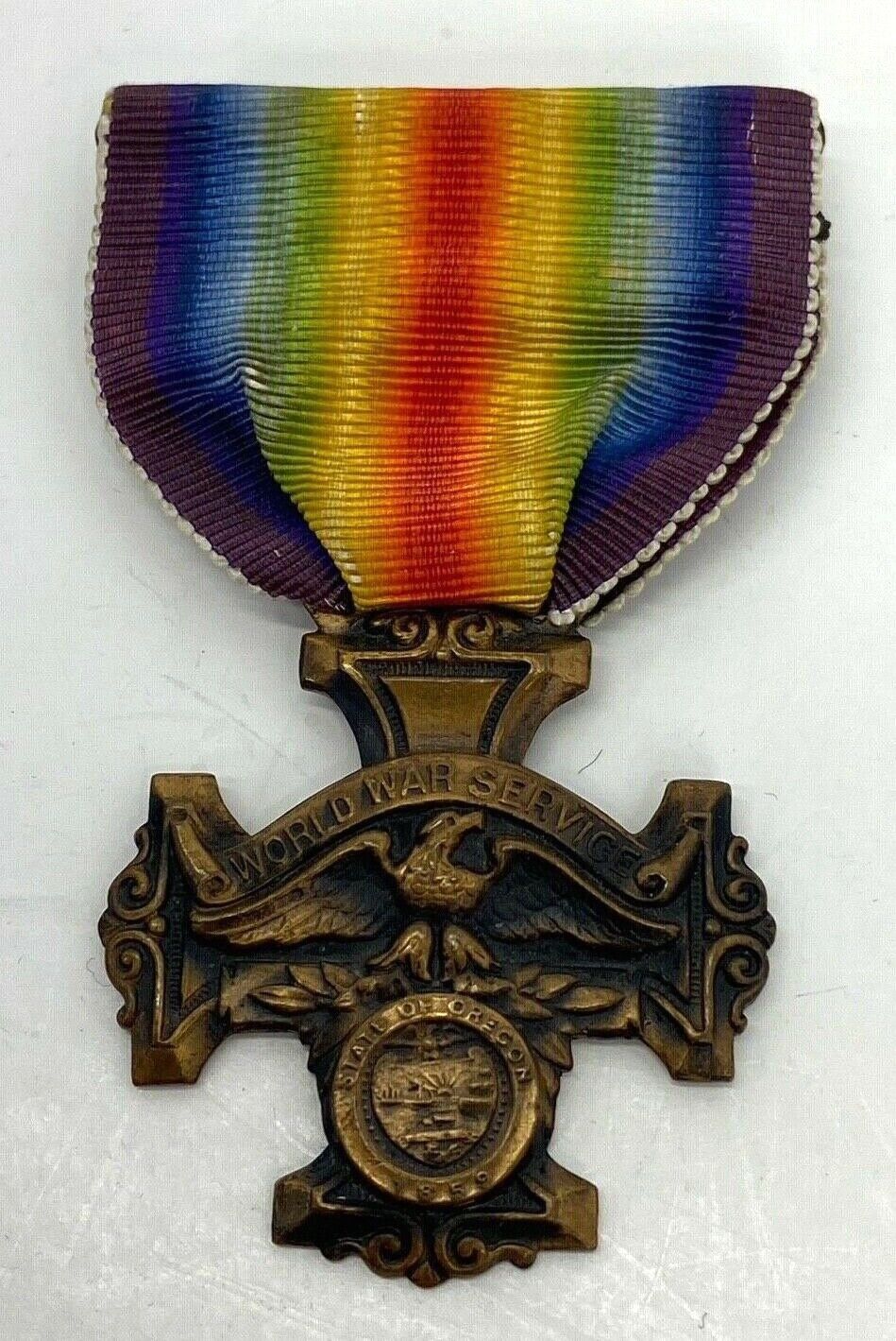 Original Oregon State US Army WWI Service Medal