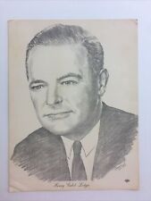 Henry Cabot Lodge Jr. by artist signed TODI Amalgamated Lithographers of America picture