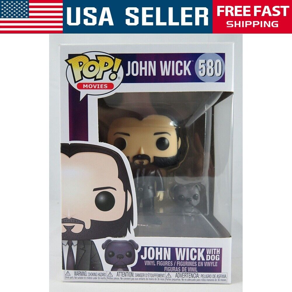 Movies: John Wick 580#John Wick with Dog Exclusive Vinyl Action Figure US STOCK