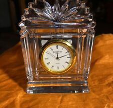 Waterford Crystal Mantle Small Desk Clock, EXCELLENT COND Fanlight Irish Nice picture