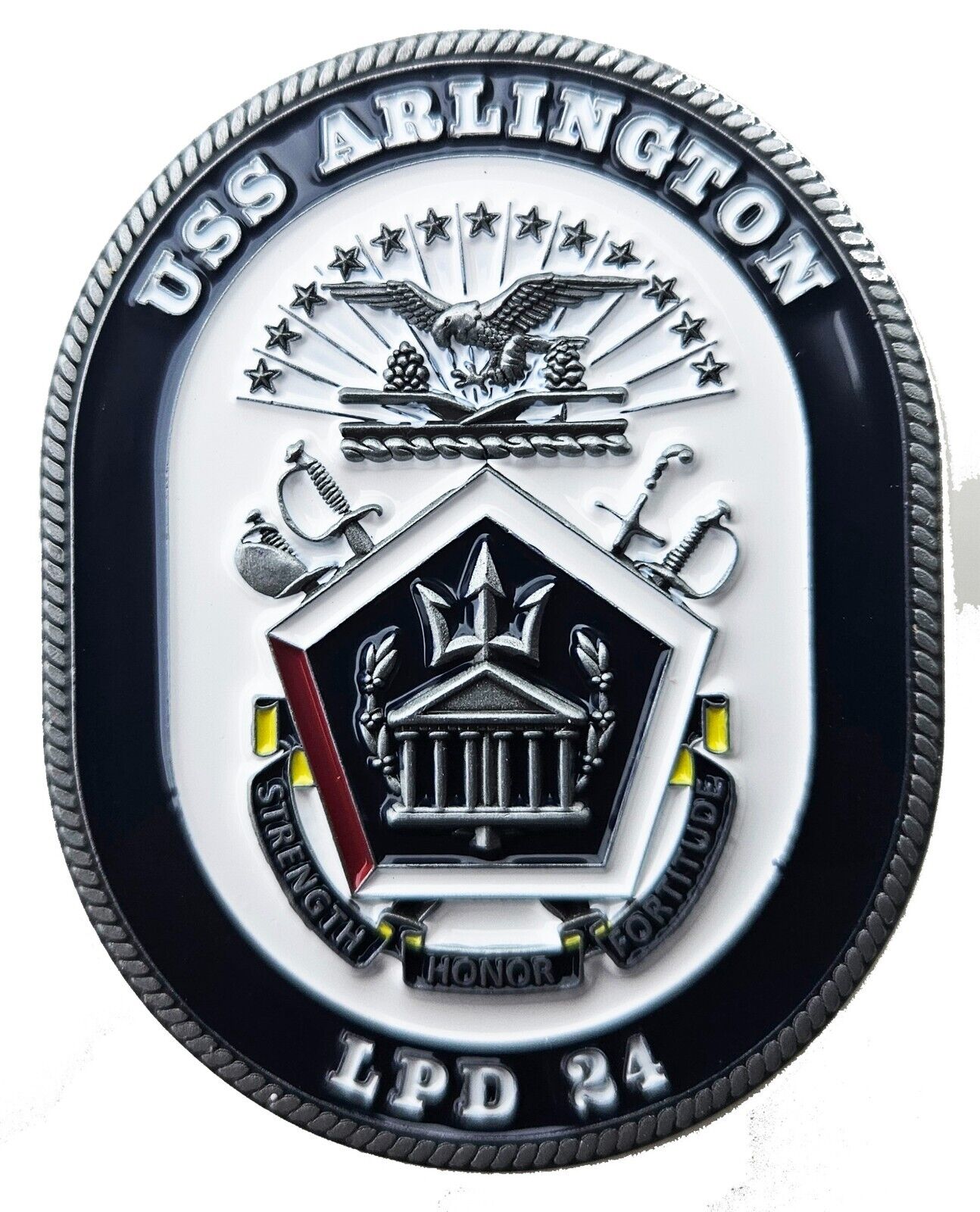 US NAVY USS ARLINGTON LPD 24 COMMEMORATIVE CHALLENGE COIN 194