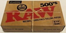 Raw Classic Natural Unrefined 500 Pack Cigarette Rolling Papers**Free Shipping** picture