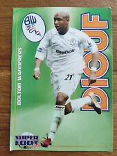 EL-HADJI DIOUF - BOLTON CARD ROOKIE SUPERFOOT WORLD FOOTBALL COLLECTION picture