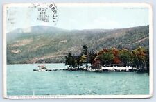 c1915 Pearl Point Landing On Lake George New York Warren County Vintage Postcard picture