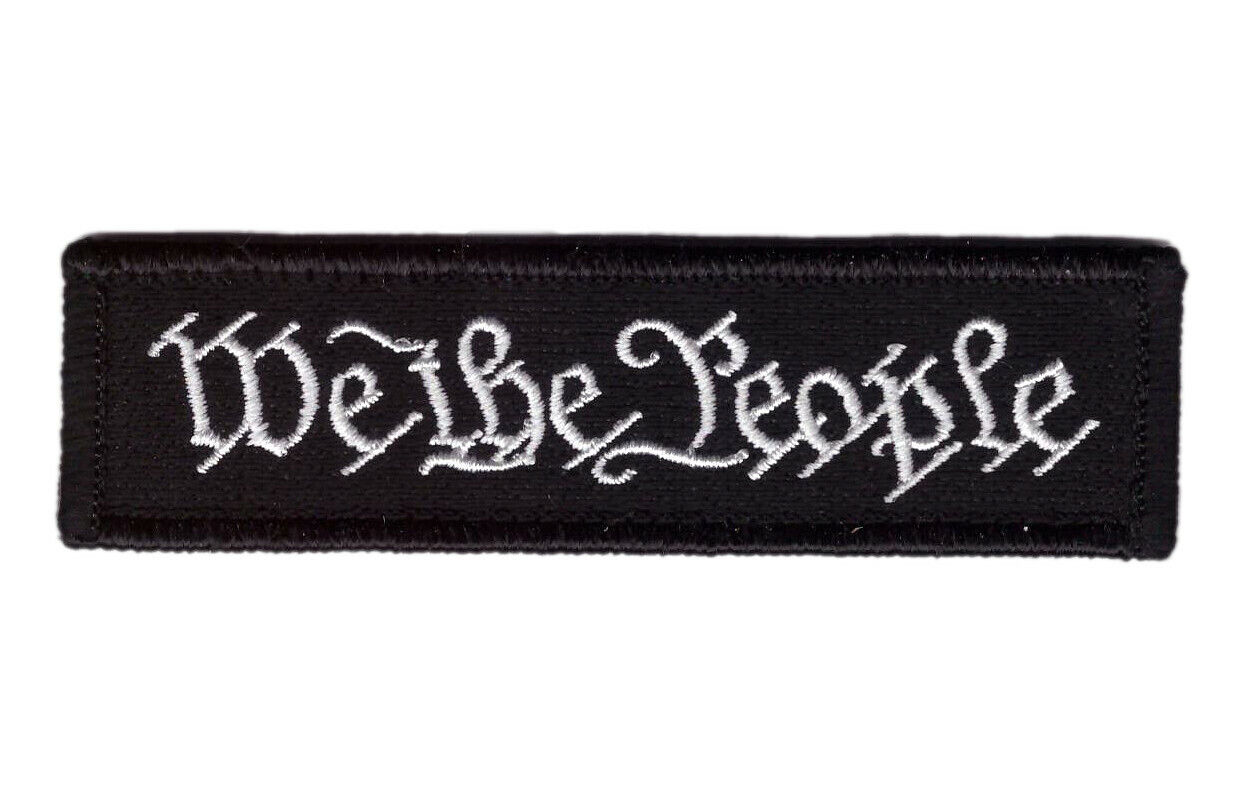 We the People Black Operator US Constitution VELCRO® BRAND Hook Fastener Patch
