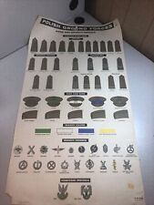 Polish Ground Forces Rank & Insignia 1983 Poster AE GTA 30-061 picture