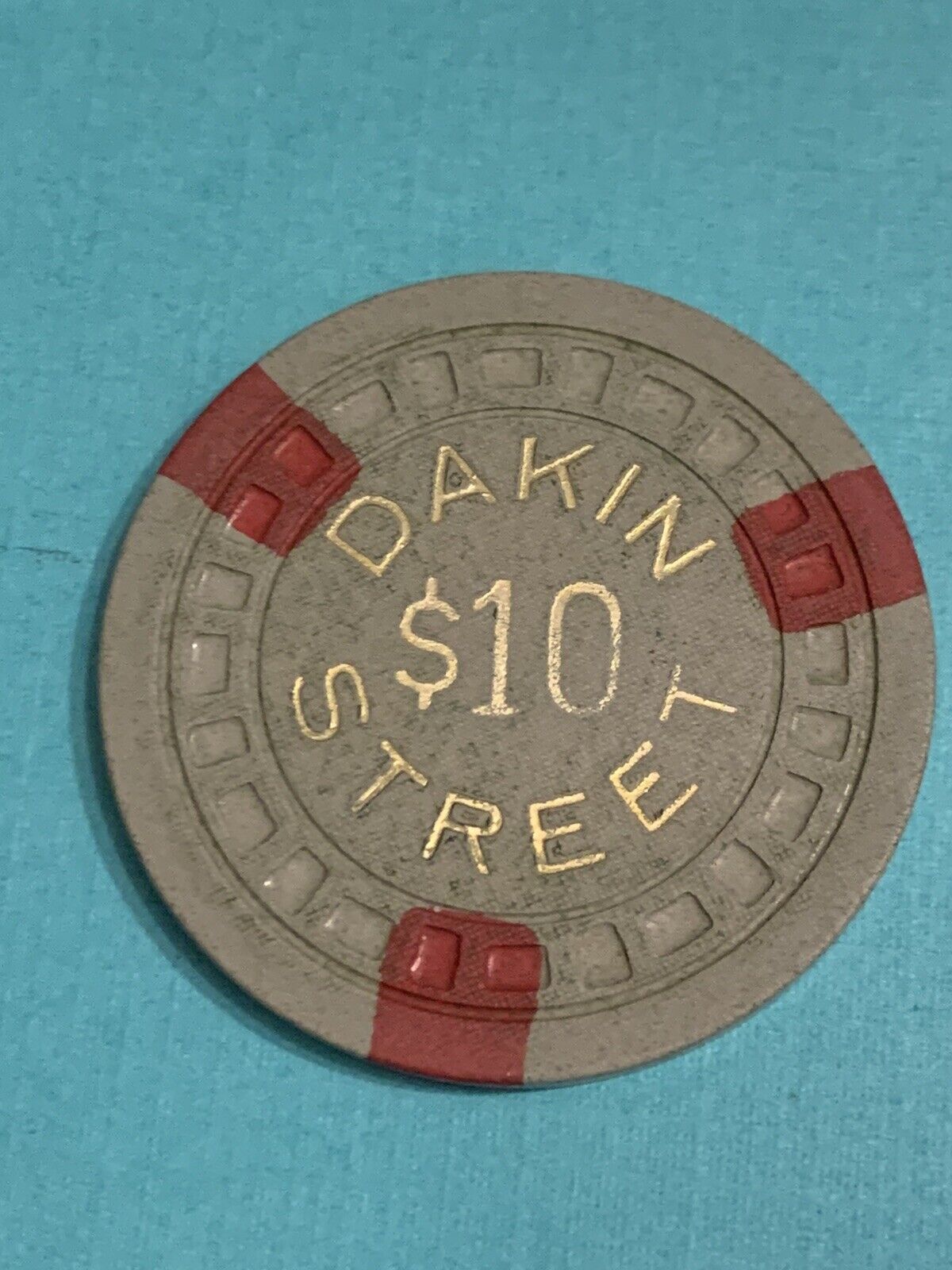 Notorious New Orleans Jefferson Hwy Illegal Dakin Street Casino $10 Poker Chip