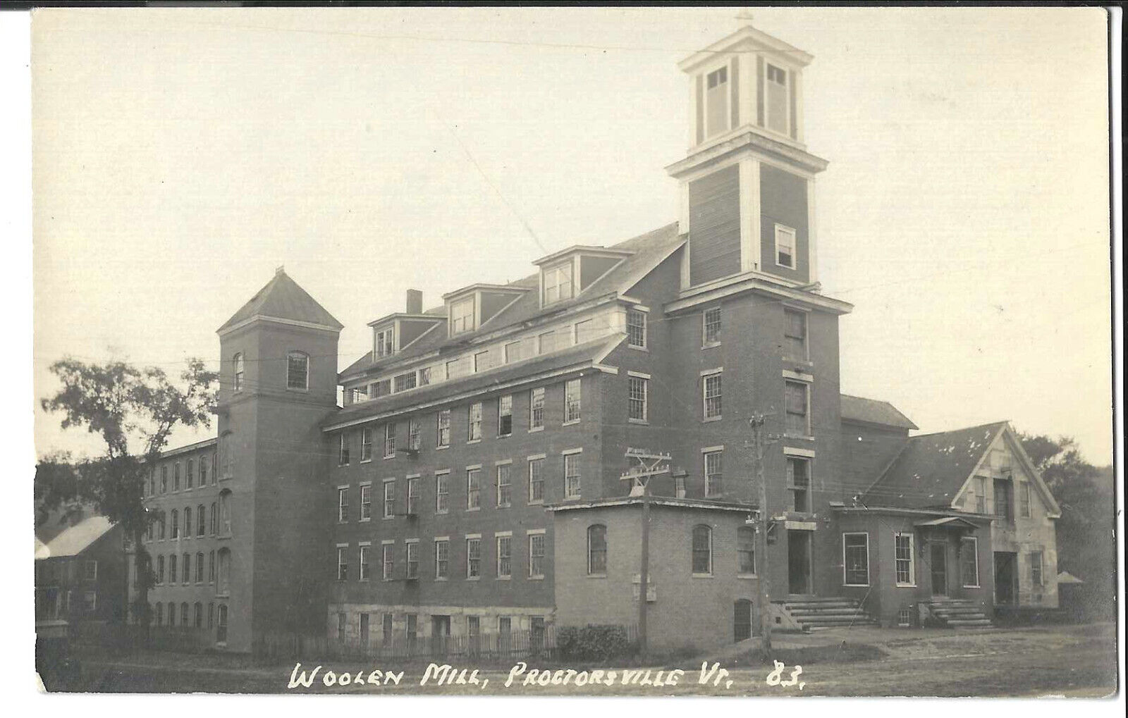 WOOLEN MILL, PROCTORSVILLE,  VERMONT, REAL PHOTO BY EASTERN ILLUSTRATING CO.