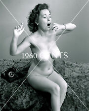 1950s NUDE 8X10 PHOTO OF BUSTY BIG NIPPLES BETTY KIDDER FROM ORIGINAL NEG-BK-1 picture