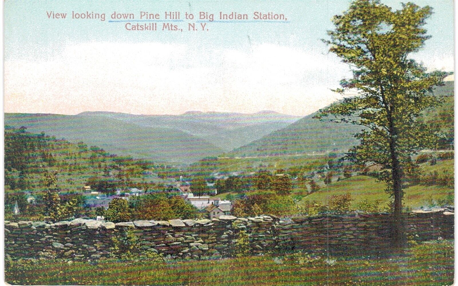 Catskill Mountains Pine Hill Big Indian Station 1910 NY 