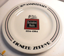 Burlington CB&Q Pioneer Zephyr Plate 1934-1984 picture