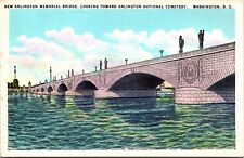 Arlington Memorial Bridge Looking Toward Cemetery Washington DC UNP Postcard picture