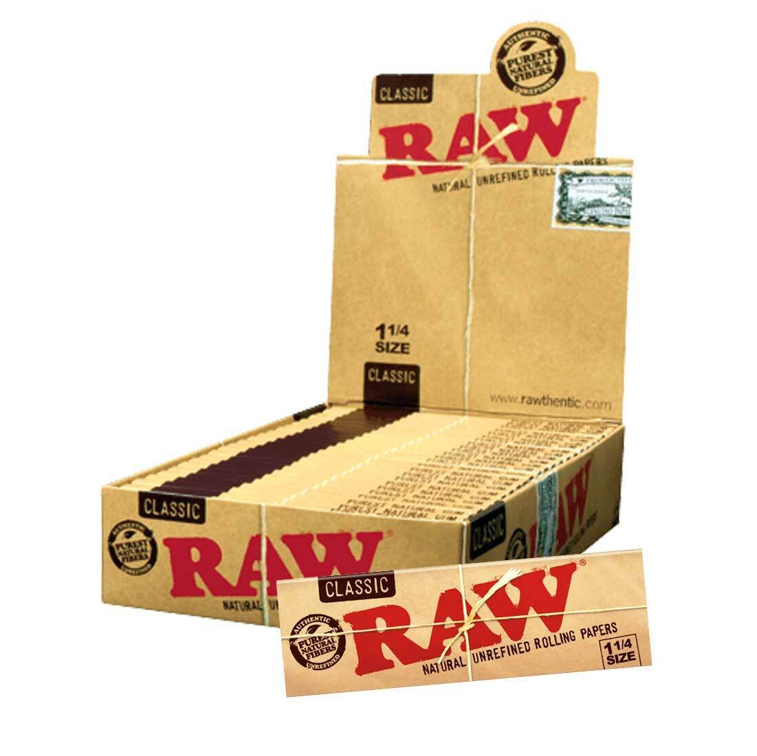 RAW Classic 1 ¼ Rolling Paper | Full Box | FACTORY SEALED |  USA