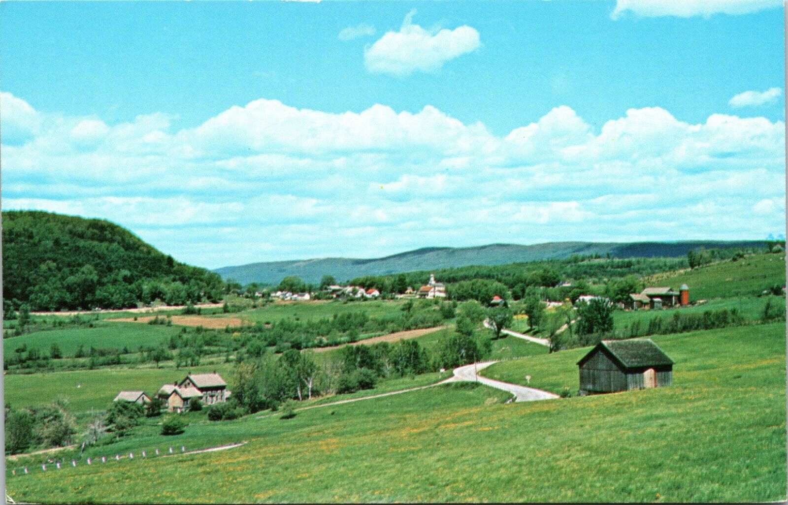 Beautiful View of Scenic Pownal Valley Vermont Vintage Postcard