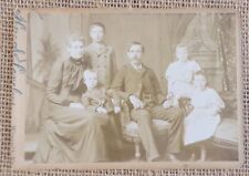 Antique Cabinet Card Family Portrait by Huard & Langolis Winooski, VT picture