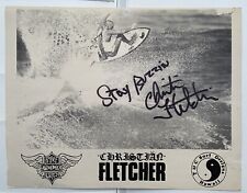 christian fletcher surf tour poster autographed rare          surf photo surfer picture