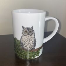 West Elm Owl Coffee Mug /cup Owl On A Branch White Mug NWT picture