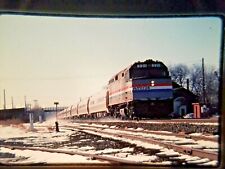 HE16 ORIGINAL TRAIN SLIDE ENGINE AMT AMTRAK GUILFORD CT F40 321 SNOW picture