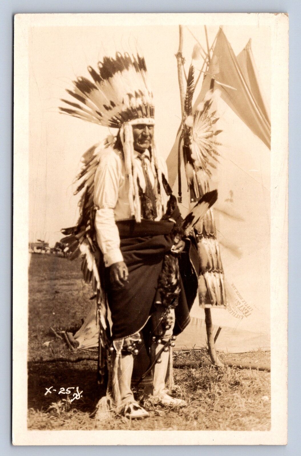 J98/ Fairfax Oklahoma RPPC Postcard c1930s Indian Native Chief  231