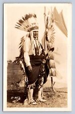 J98/ Fairfax Oklahoma RPPC Postcard c1930s Indian Native Chief  231 picture