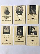 Catholic Saints Blessed homemade relic Holy cards Pope St Leo Pier Giorgio picture