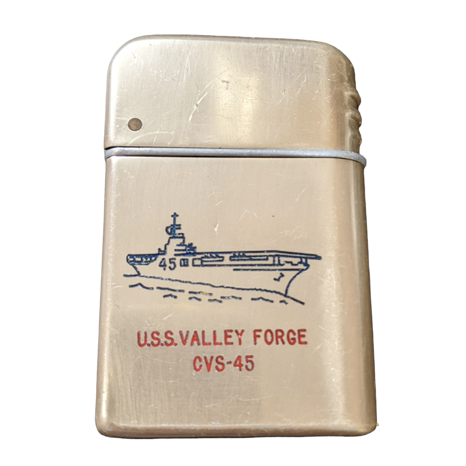 Bowers Sure Fire lighter Made in USA U.S.S Valley Forge CVS-45 military Navy WWI