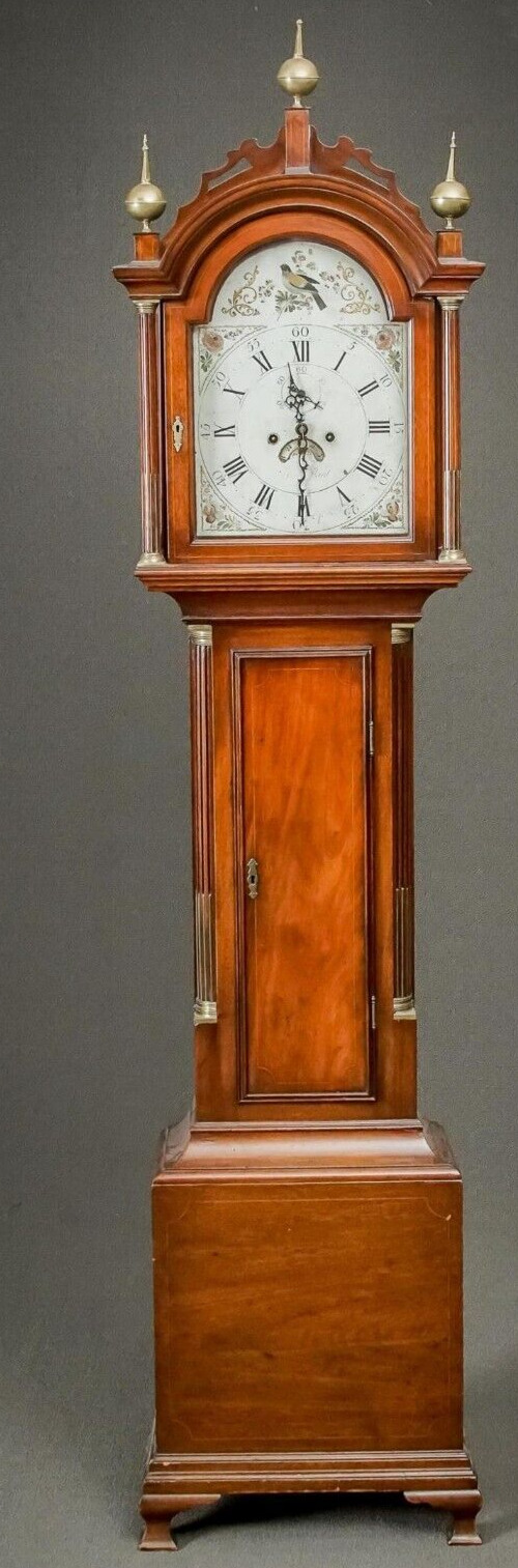 Aaron Willard Roxbury Tall Case Grandfather Clock Circa 1800 Boston, MA Mahogany
