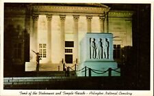 Tomb of Unknowns & Temple Facade, Arlington, VA Vintage Chrome Postcard c1969  picture