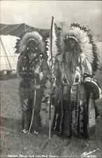 Native American Indians Ready For War Dance Sanborn Real Photo Postcard picture