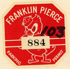 Vintage Franklin Pierce Highschool Parking Permit Water Decal Tacoma Wa 1960s picture